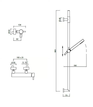 MY FUTURE - 5908WS - External chromed brass shower mixer by Rubinetteria Giulini - view 3